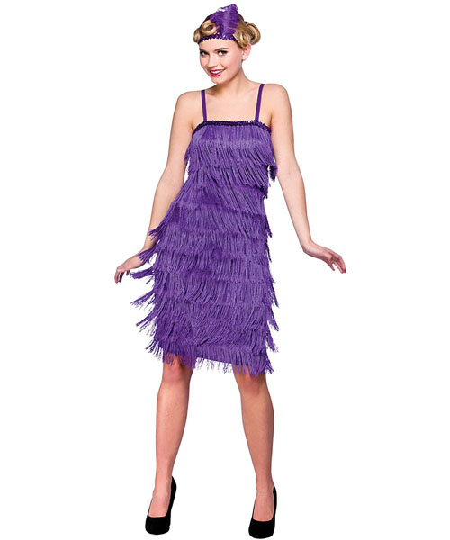 1920s Purple Flapper Dress 