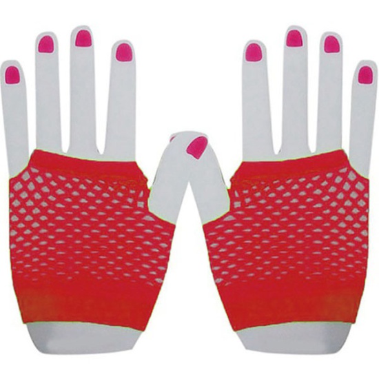 Short Mesh Gloves (Red)