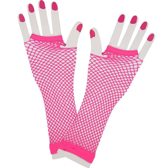 Long Mesh Gloves (Pink)