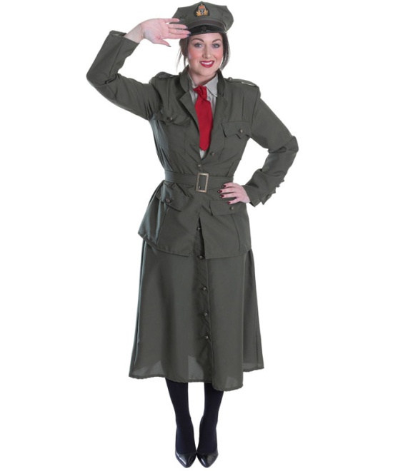 WW2 Army Officer Lady Costume 