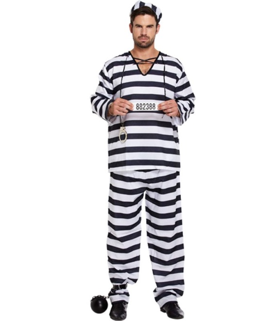 Prisoner Costume (Black & White)