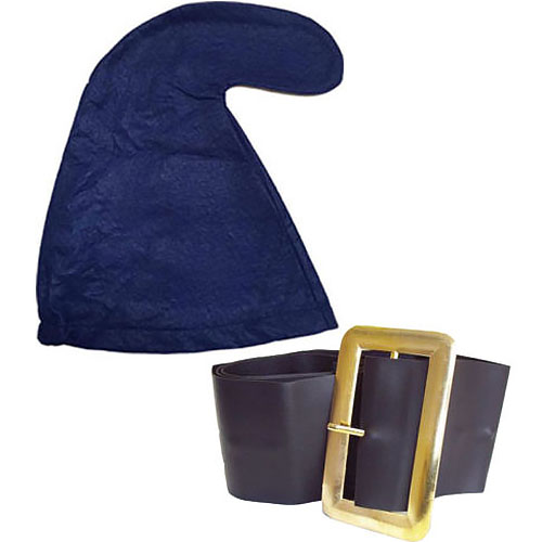 Smurf Hat And Belt Set - Blue