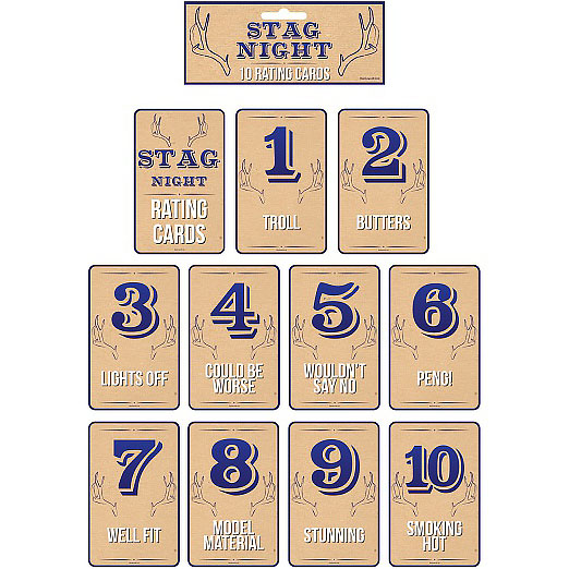 Stag Night- Female Rating Cards