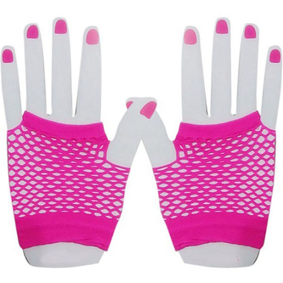 Short Mesh Gloves (Pink)