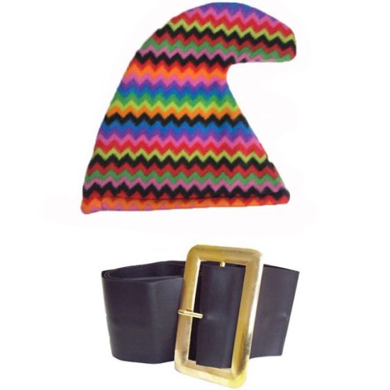 Smurf Hat And Belt Set - Rainbow
