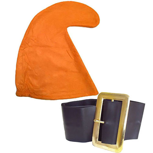 Smurf Hat And Belt Set- Orange