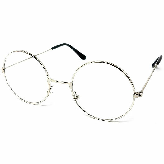 Lennon Glasses - Clear Silver