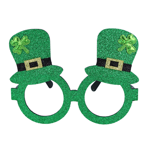 Irish Hat Glitter Glasses