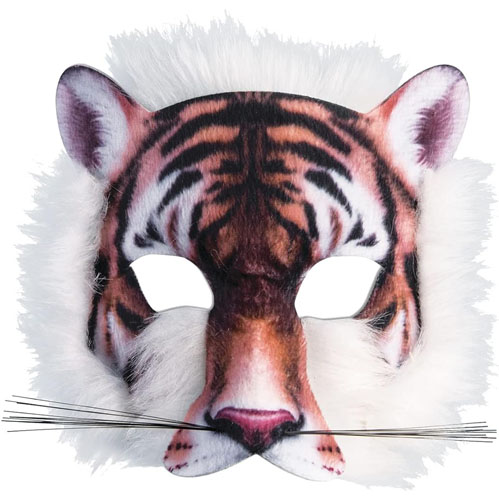 Tiger Face Mask Realistic Fur