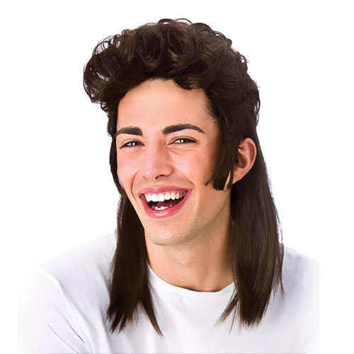 Joke Shop - Mullet Wig - Brown