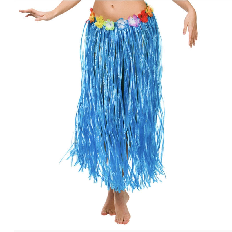 Hawaiian Hula Set Flower Grass Dance Skirt Fancy Stag Hen Party Costume 