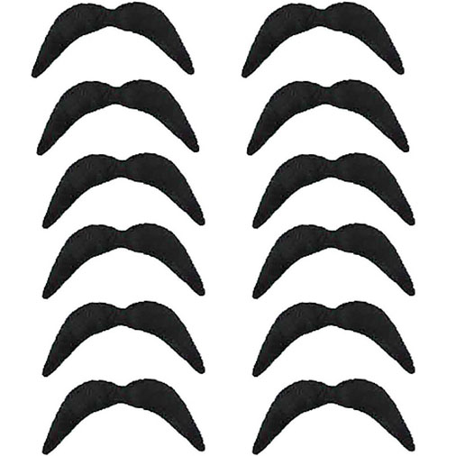 Joke Shop - Moustache 12 Pack
