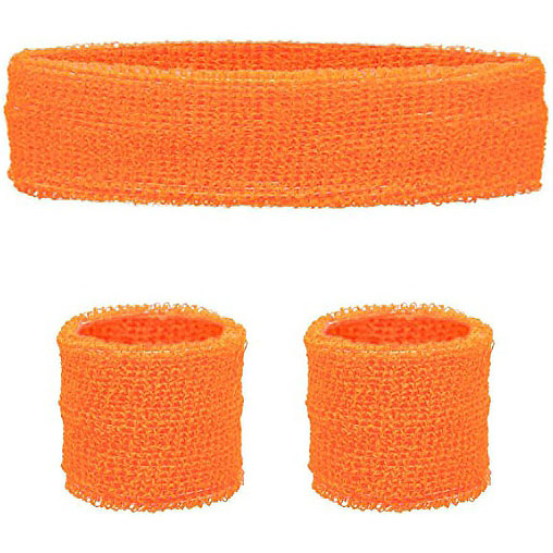 Joke Shop - Neon Orange Sweatband Set
