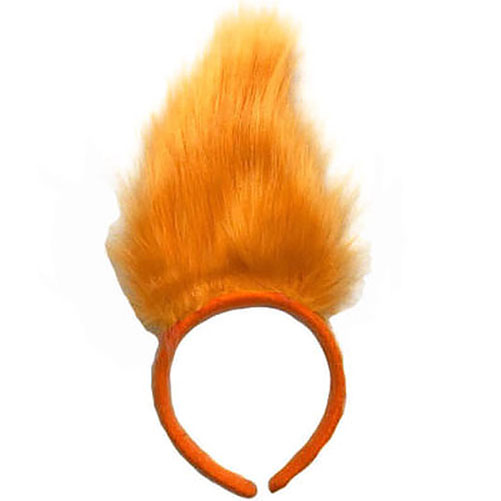 Joke Shop Troll Doll Headband Orange