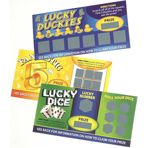 3 SCRATCH OFF GAG LOTTO TICKETS Fake Lottery Card Winner Funny