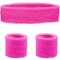 Neon Sweatbands Set - Pink