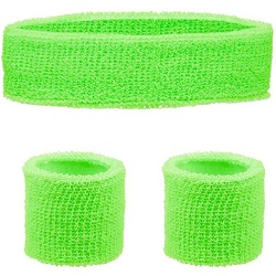 Neon Sweatband Set - Green