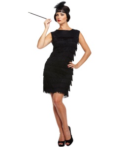 1920's Flapper Dress - Black