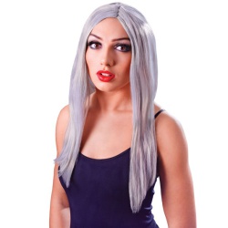 Long 18" Wig - Grey