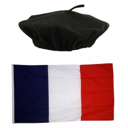 French Flag & Black Beret