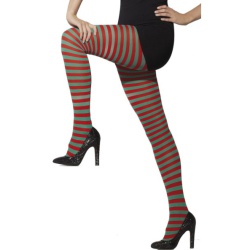 Tights - Red and Green Striped 