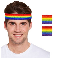Rainbow Sweatband Set