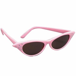 50's Glasses Black Lens (Pink)