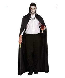 Long Black Cape With Hood