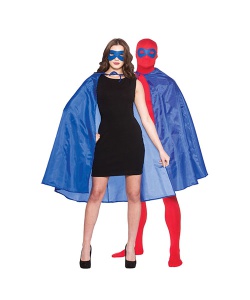 Super Hero Cape & Mask - Blue