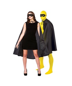 Super Hero Cape & Mask - Black