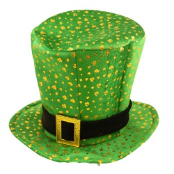 Irish Shamrock Top Hat with Buckle