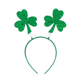 Irish Sequin Shamrock Head Boppers