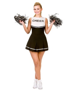 High School Cheerleader Costume (Black)