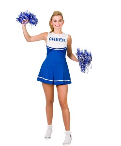 High School Cheerleader Costume (Blue)