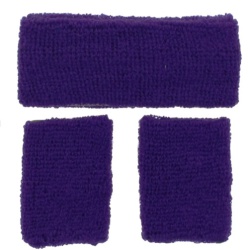 Neon Sweatband Set - Purple