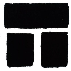 Neon Sweatband Set - Black