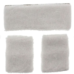 Neon Sweatband Set - White