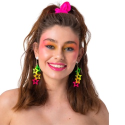 80's Neon Star Earrings