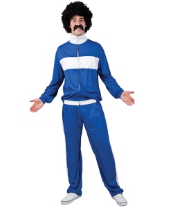 80's Retro Trackie Costume - Blue