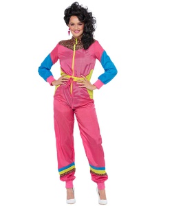 80s Colour Block Ski Shell Suit Costume