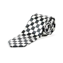 Black And White Checked Tie