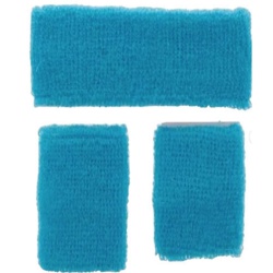 Neon Sweatband Set - Turquoise