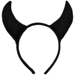 Plush Devil Horns - Black