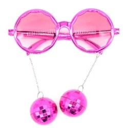 Disco Ball Glasses - Pink