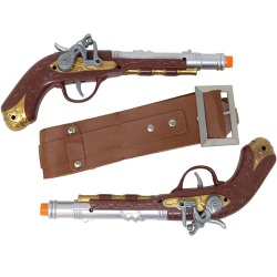 Double Pirate Gun Set With Holster