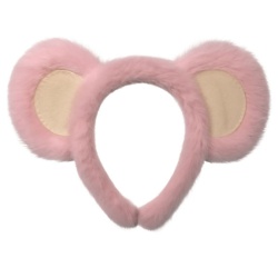Fluffy Pink Bear Ears