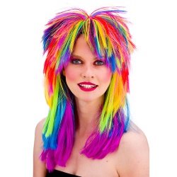 80's Pop Rainbow Wig