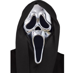 Ghost Face Silver Chrome Mask