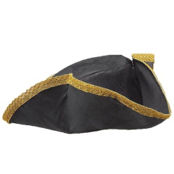 Pirate Hat - Black & Gold