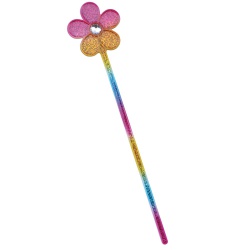 Glitter Rainbow Flower Wand